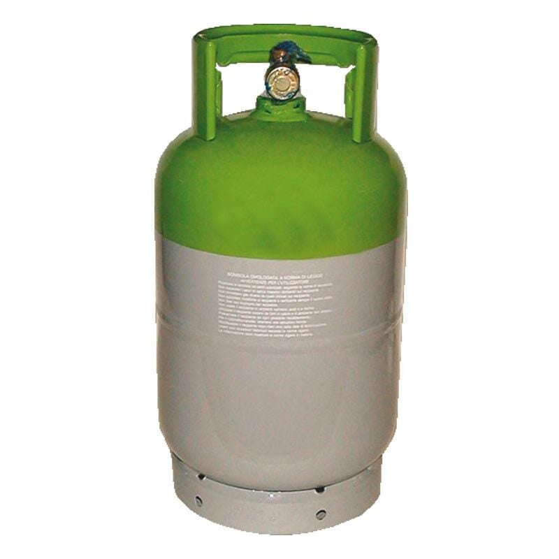 foto del prodotto ferrari srl bombole ricaricabili piene di gas refrigerante con rubinetti bombola piena di gas r422b kg.10 attacco da 1 4