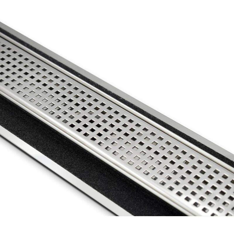 foto del prodotto ferrari srl - canalette inox style linea luxury - square 1 canaletta luxury ret. l 785 mm square 1 full inox incisione square 1