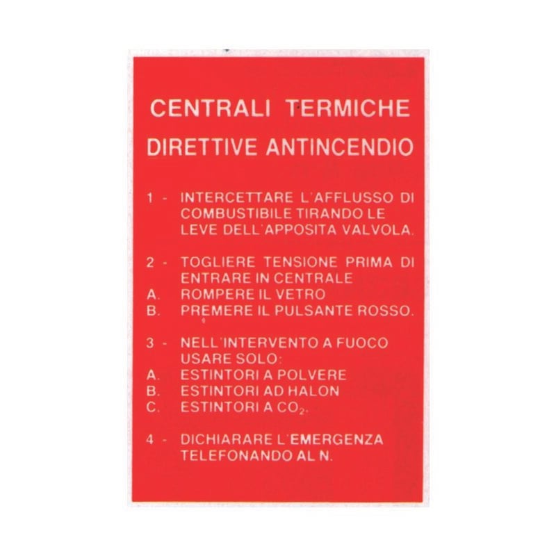 foto del prodotto ferrari srl cartello informativo per direttive centrali termiche sicurezza e norme