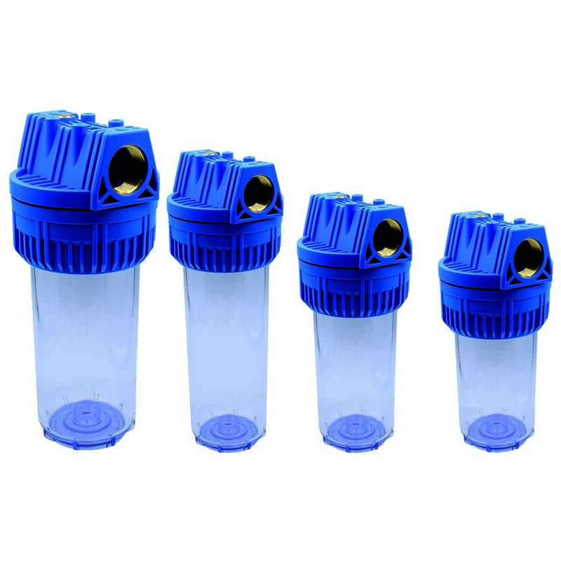 foto del prodotto ferrari srl contenitori per cartucce filtranti contenitore fp3 inserto ottone vaso trasparente 7 diam. 1 