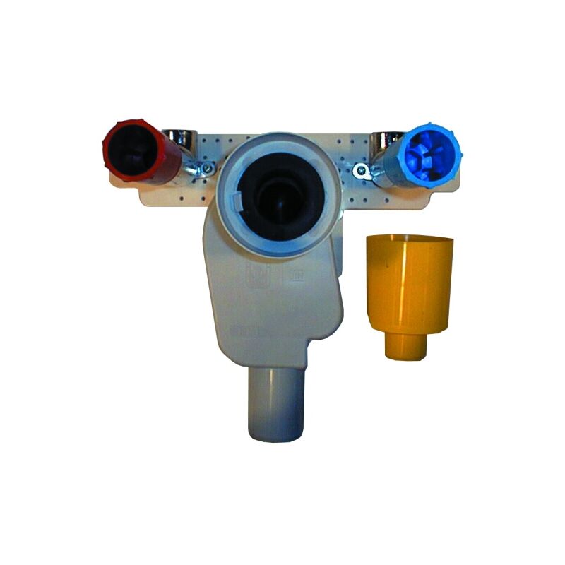 foto del prodotto ferrari srl gruppo sifone da incasso dn50 per lavabo composto da hl134.0, hl44, 2 attacchi a parete e 2 hl42b r