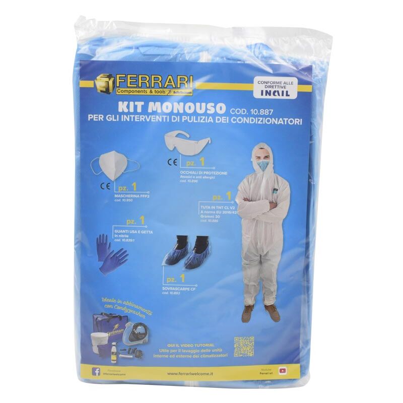 foto del prodotto ferrari srl kit monouso per gli interventi di pulizia dei condizionatori kit mono uso protezione per condywasher