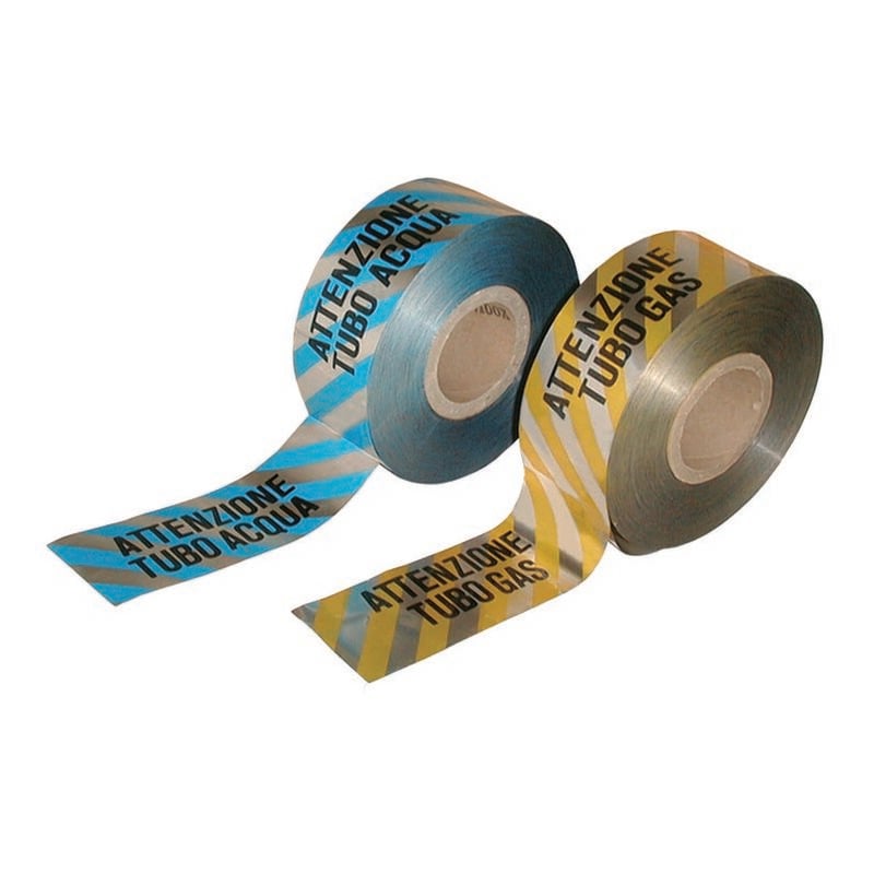 foto del prodotto ferrari srl - nastro per la localizzazione di tubi acqua h80mmx200m