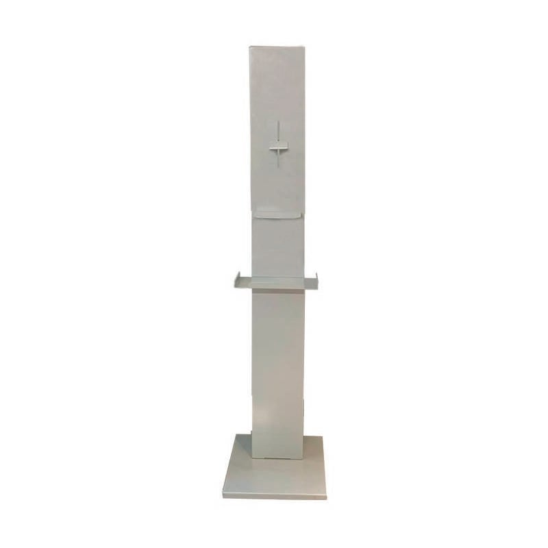 foto del prodotto ferrari srl - piantana porta dispenser in acciaio verniciato piantana porta dispenser h1400mm con porta estintore h140 l33 p33