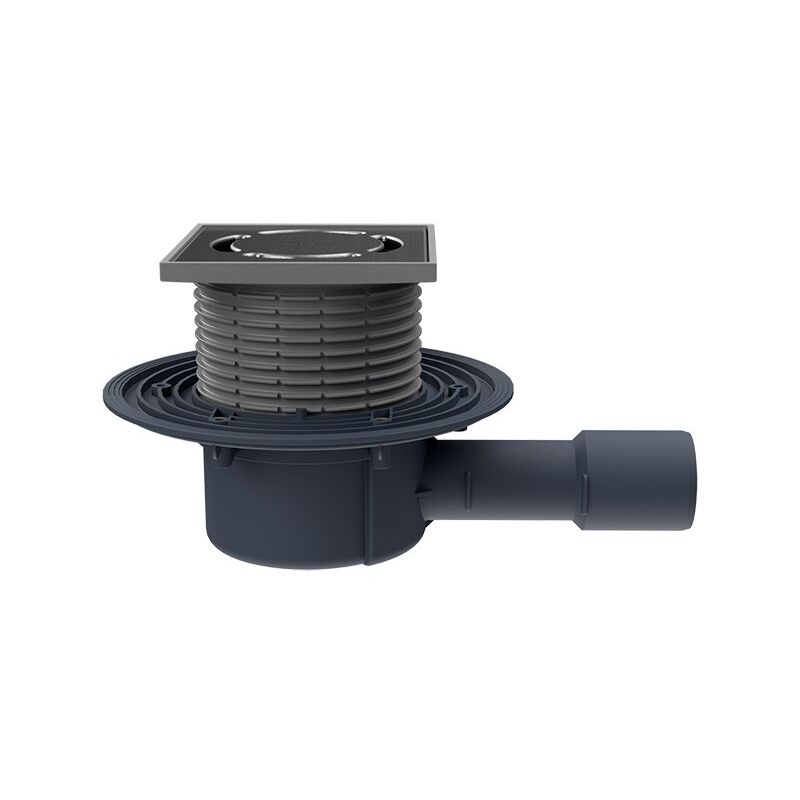 foto del prodotto ferrari srl - pozzetto pavimento dn40/50, orizzontale, con antiodore, 123x123mm/115x115mm