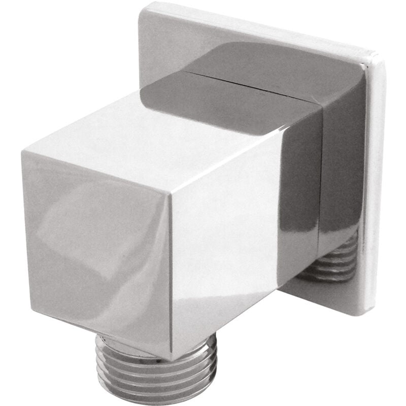 foto del prodotto ferrari srl presa acqua a muro per flessibile presa acqua muro per flessibile square 25x40 ottone cromato