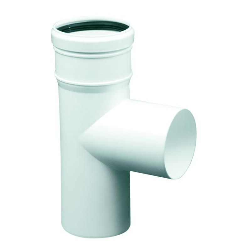 foto del prodotto ferrari srl raccordo a t 90 mmf 100 in polipropilene bianco l 210 mm