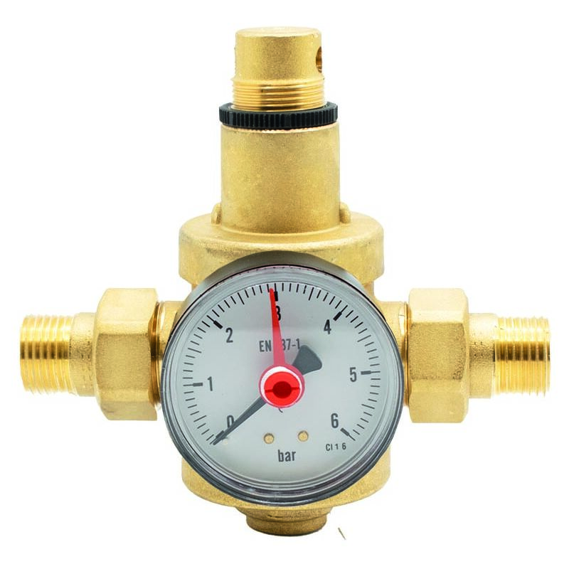 foto del prodotto ferrari srl - riduttore di pressione per acqua con manometro eu 1 mm 140mm