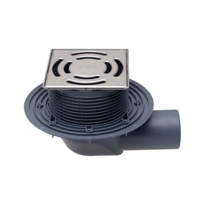 foto del prodotto ferrari srl scarico per balconi e terrazzi dn 75 orizzontale con clapet antiodore resistente al gelo, 145x145mm 138x138mm