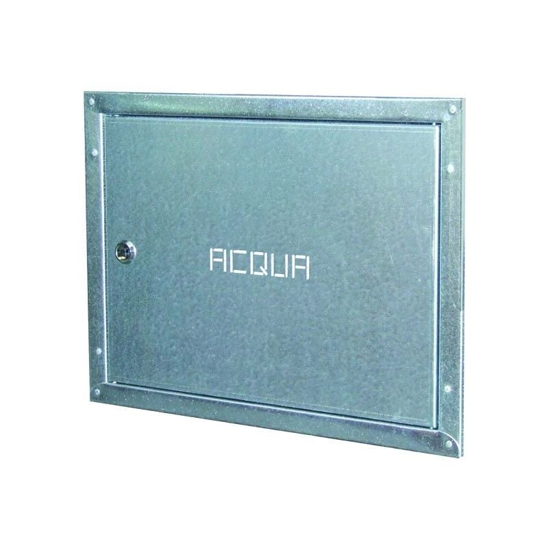 foto del prodotto ferrari srl sportello contatore acqua con cornice da incasso in acciaio inox h40 x l50cm