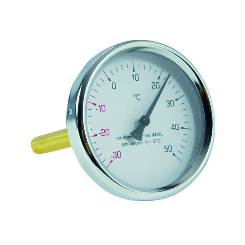 foto del prodotto ferrari srl termometro bimetallico attacco posteriore 80 guaina l 50 mm codice 110545