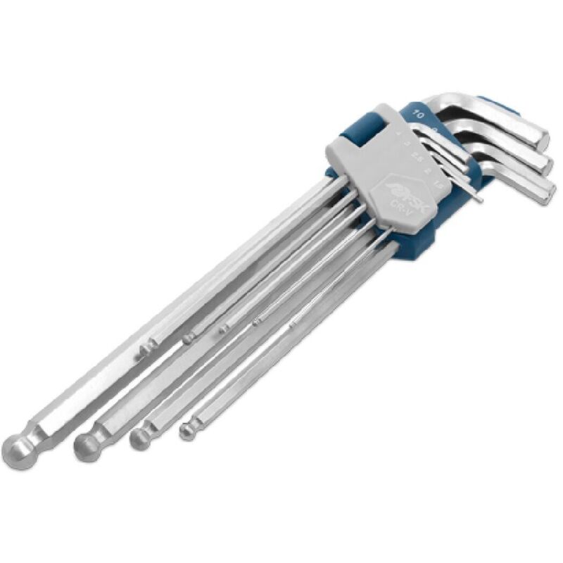 foto del prodotto ferrestock set chiavi allen 1,5 2 2,5 3 4 5 6 8 10 mm 9 pcs