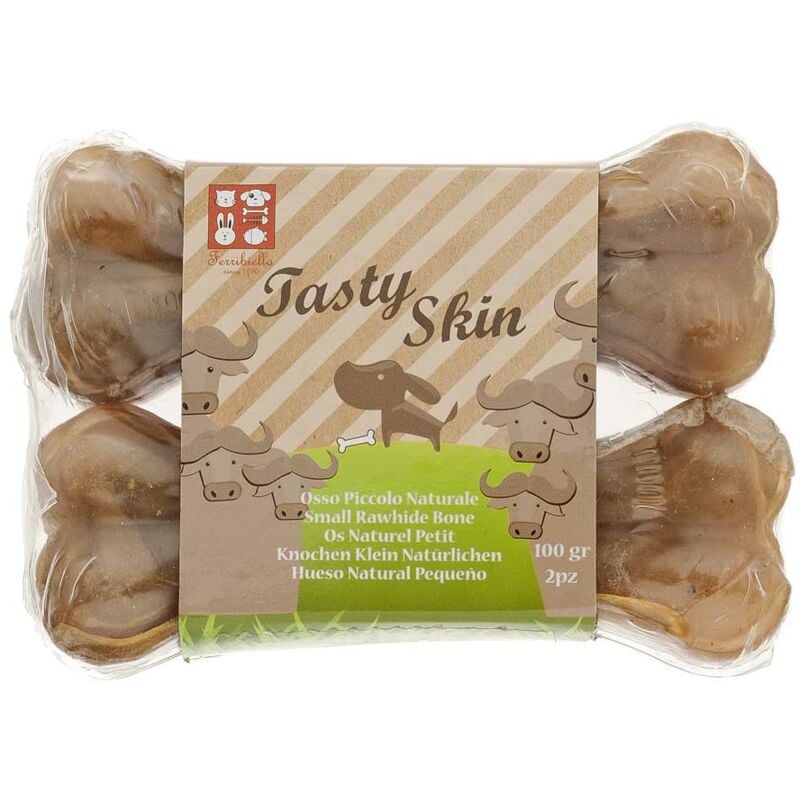 foto del prodotto ferribiella 2 ossa naturali per cani large 15,5 cm x 110 g ciascuno nature snack
