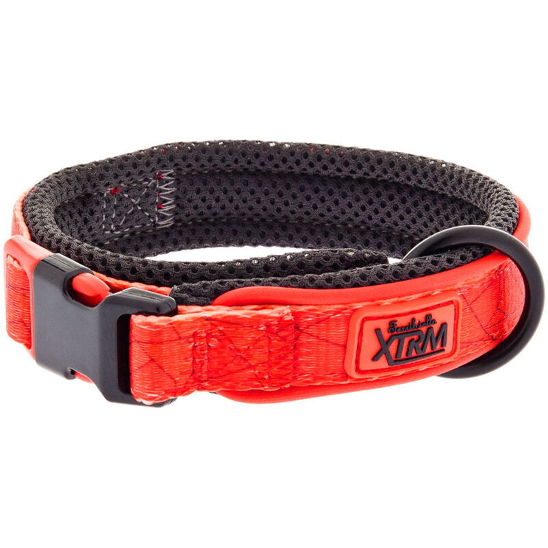 foto del prodotto ferribiella collare resistente in mesh traspirante non strappa il pelo e non irrita la cute con bordo riflettente modello xtrm per cani 1,5 x