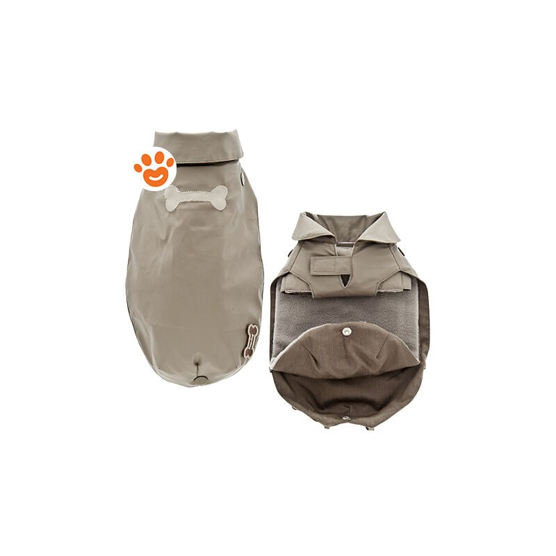 foto del prodotto ferribiella dog cappottini rain dog cappottini rain tortora, 65 cm