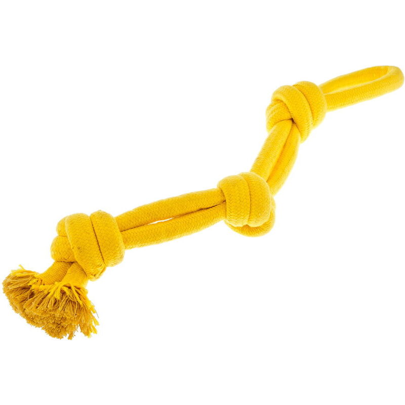 foto del prodotto ferribiella gioco corda a 3 nodi in corda di nylon fuxtreme per cani grigio
