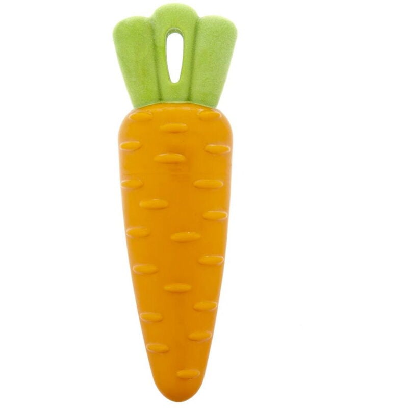 foto del prodotto ferribiella gioco galleggiante con squeaker in tpr veggie carotina per cani