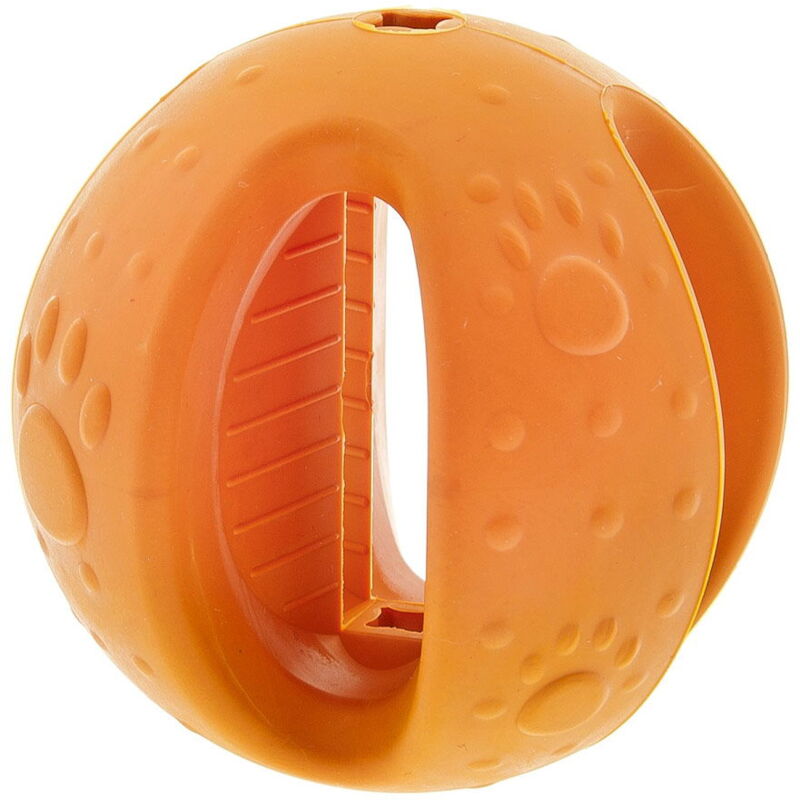foto del prodotto ferribiella gioco per addestramento palla misteriosa fuxtreme in gomma con squeaker e foro snack per cani m 9,5 cm