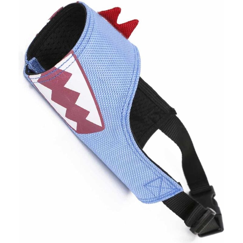foto del prodotto ferribiella museruolain nylon modello happy per cani s 14,5 cm azzurro