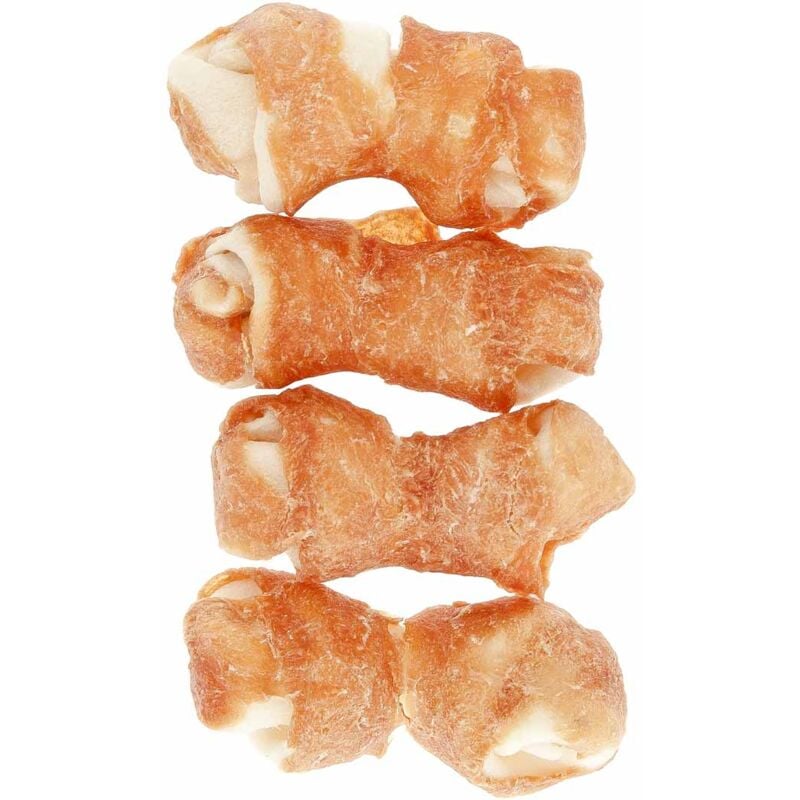 foto del prodotto ferribiella ossa con pollo per cani 4 pezzi da 17 g ciascono nature snack