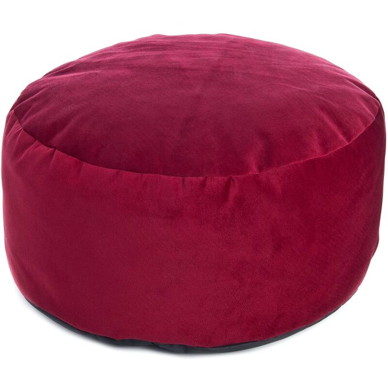 foto del prodotto ferribiella puff in velluto sfoderabile modello velvet per cani e gatti small beige