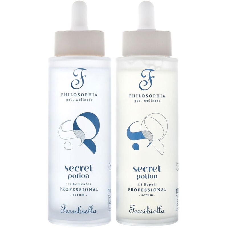 foto del prodotto ferribiella siero bicomponente riparatore e attivatore per cani 2 x 100 ml