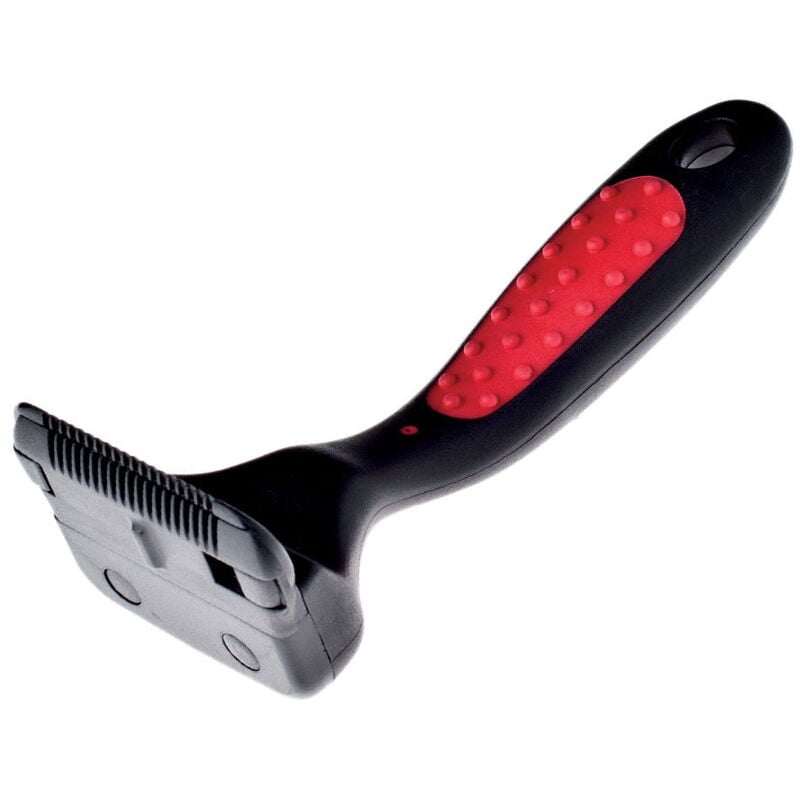 foto del prodotto ferribiella stripping a lametta con manico ergonomico per cani