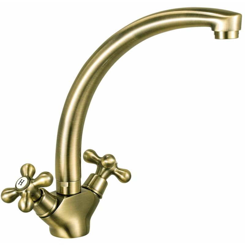 foto del prodotto ferro antica miscelatore da lavello, color bronzo bai4br novaservis
