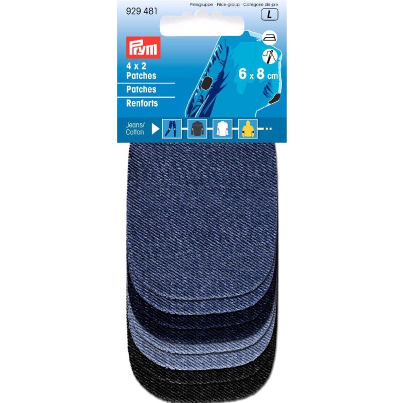 foto del prodotto ferro e cucire mini jean toppe, blu prym