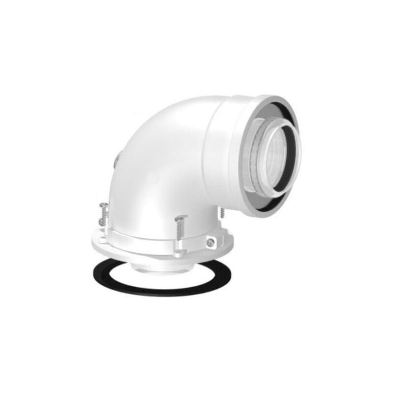 foto del prodotto ferroli curva di partenza coassiale 90 con passo 45 100 60 mm per caldaie a condensazione fer 041084x0