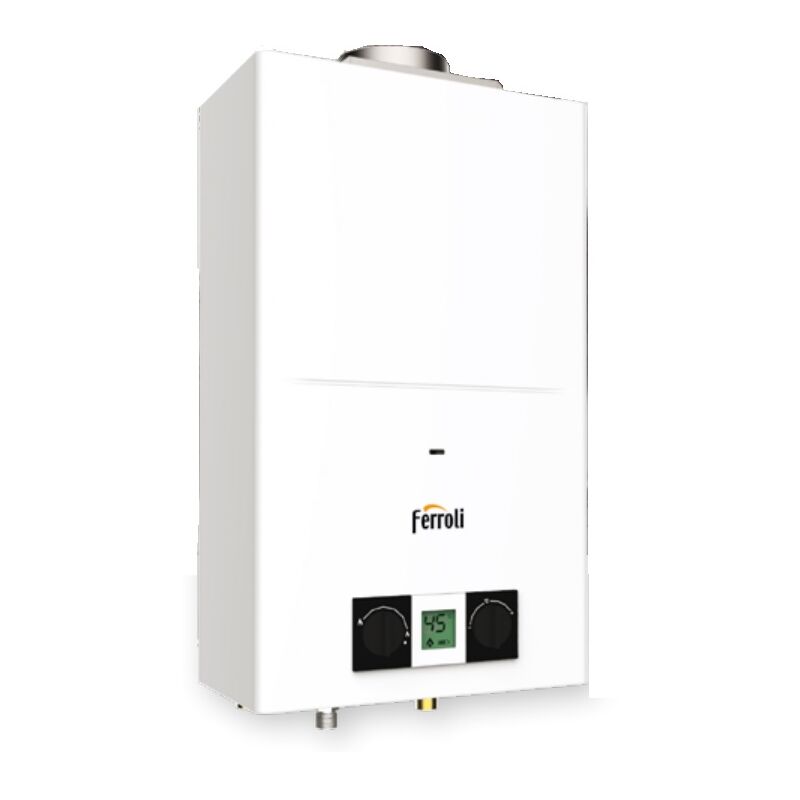 foto del prodotto ferroli scaldabagno a gas pegaso eco 11 camera aperta low nox metano