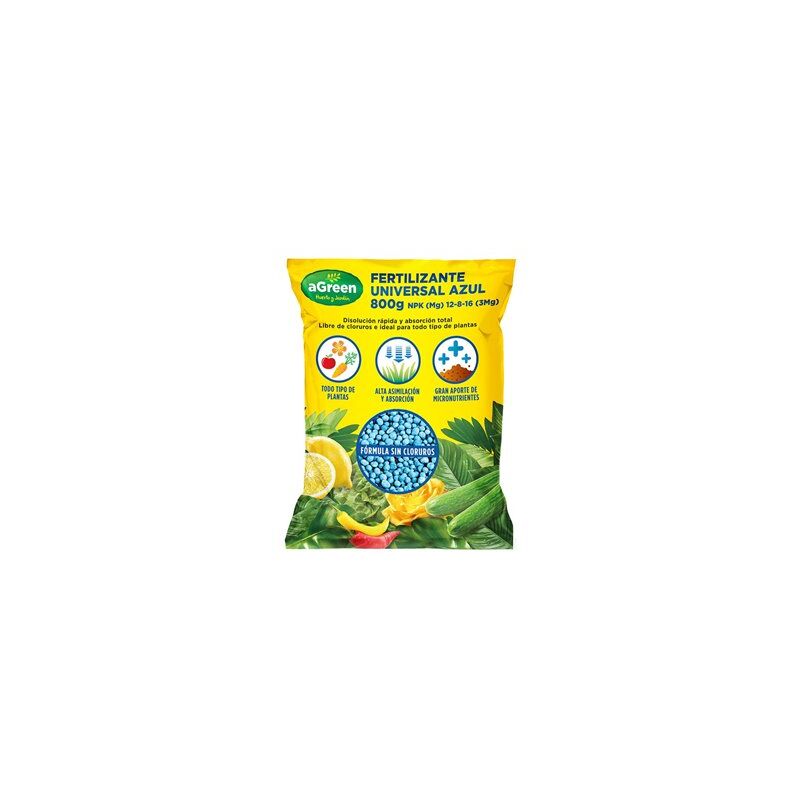 foto del prodotto fertilizzante universale blu specifico per piante da esterno 800g 