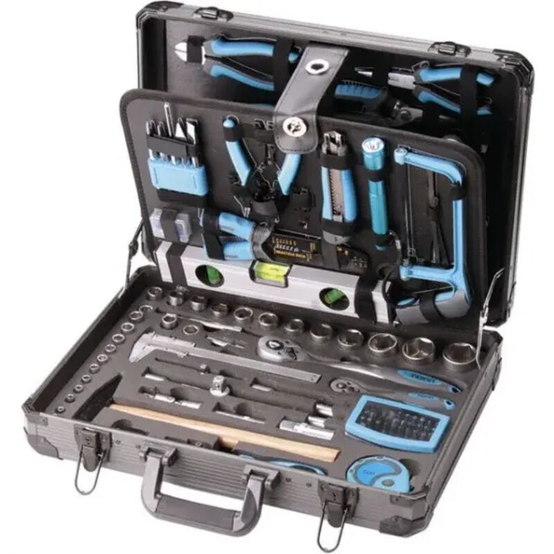 foto del prodotto fervi 0105t valigia trolley con assortimento utensili 162 pz.