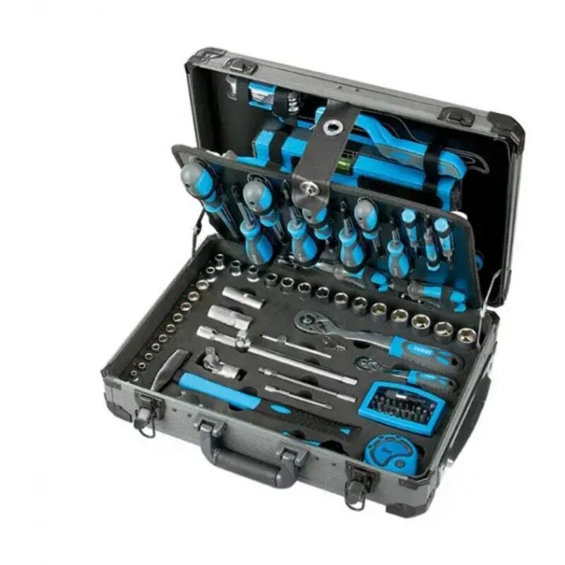 foto del prodotto fervi 0110t valigia trolley con assortimento utensili 135 pz.