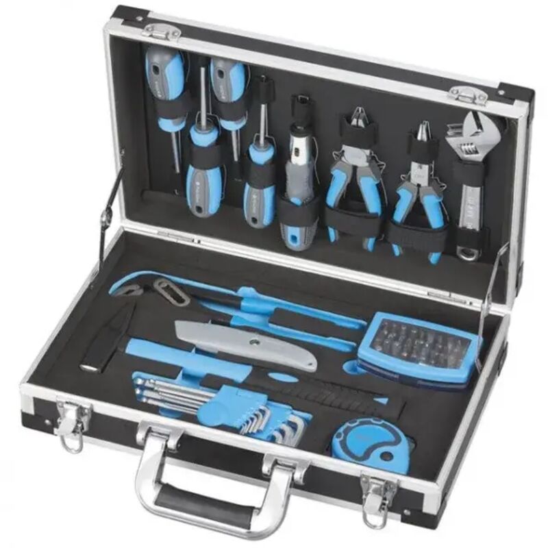 foto del prodotto fervi 0434 valigetta con assortimento utensili 53 pz.
