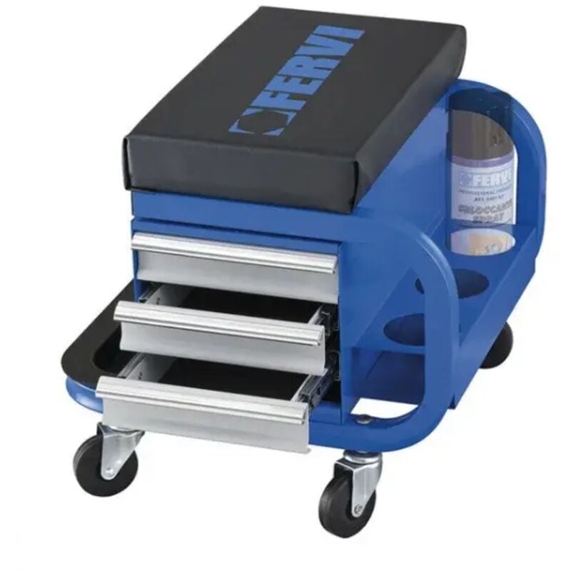 foto del prodotto fervi 0645 cc sgabello con 3 cassetti