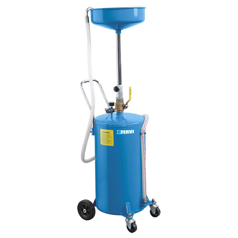 foto del prodotto fervi aspiratore recuperatore raccogli olio esausto carrellato 70l 0595