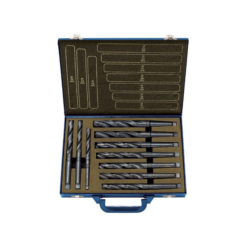 foto del prodotto fervi assortimento di 10 punte elicoidali attacco conico p057