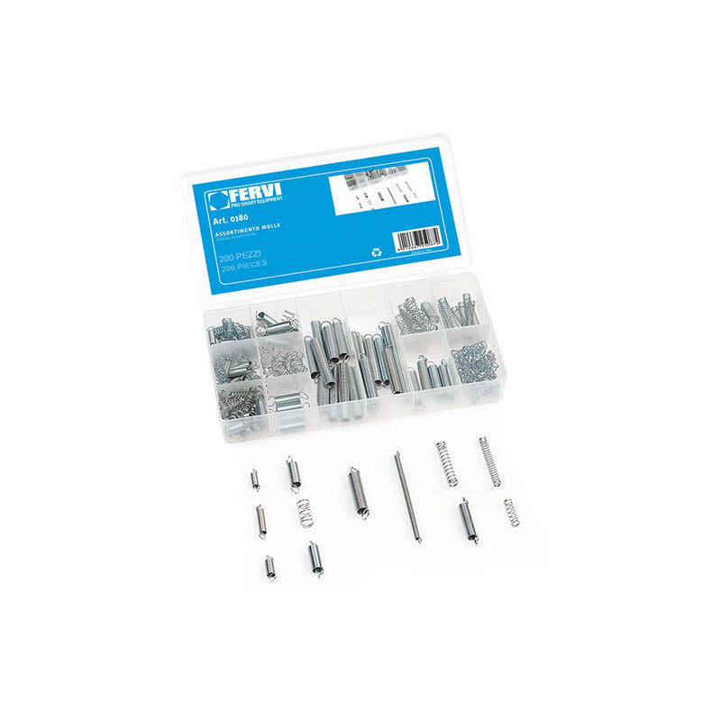foto del prodotto fervi assortimento di 200 molle spring cod. 0180