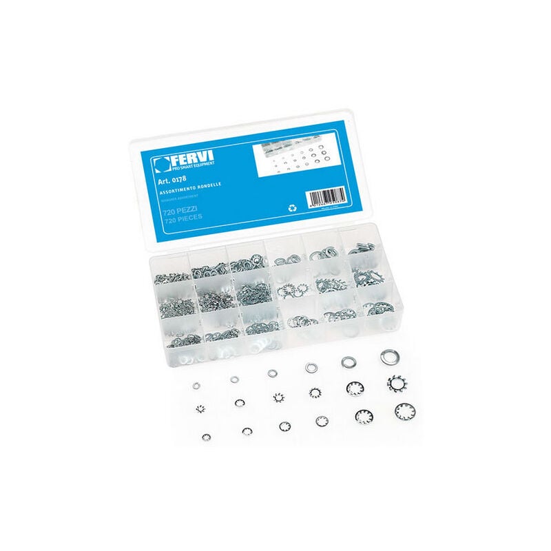 foto del prodotto fervi assortimento di 720 rondelle 0178