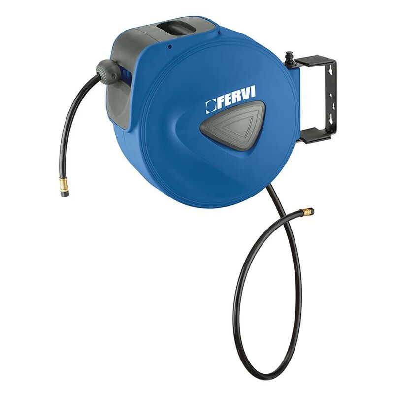 foto del prodotto fervi avvolgitubo autorientrante tubo aria compressa 15mt 0378 1510