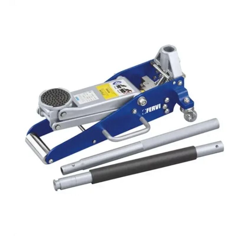 foto del prodotto fervi c039 15 cric carrellato in acciaio ed alluminio 1,5 ton