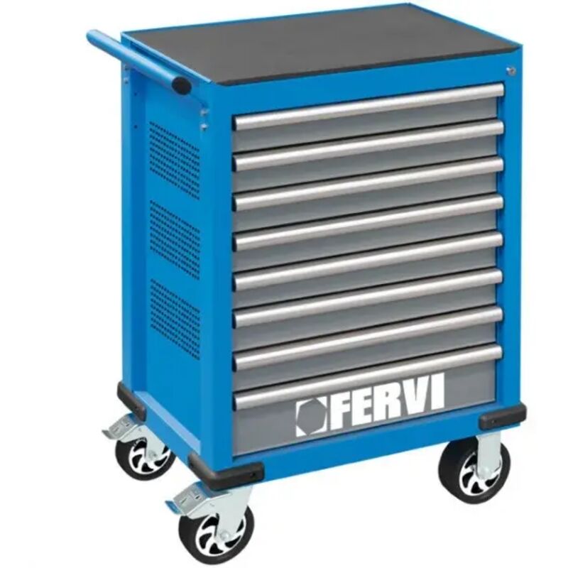 foto del prodotto fervi c960 f8 cassettiera antiribaltamento carrellata 8 cassetti