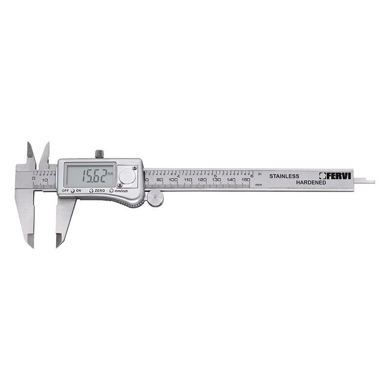 foto del prodotto fervi calibro elettronico display lcd digitale acciaio 300mm c033 300