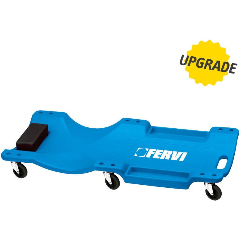 foto del prodotto fervi carrello 6 ruote sottauto in plastica x officina 0645 cp