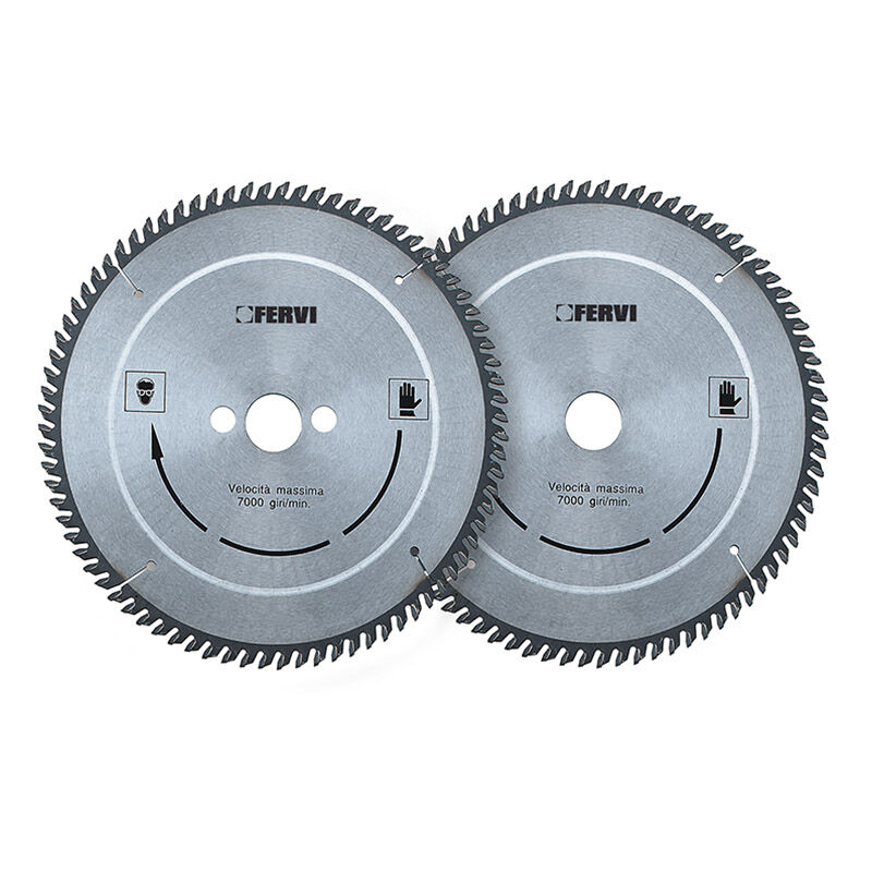 foto del prodotto fervi disco per legno 0702 per sega circolare riporto in metallo duro 250 mm denti z 60