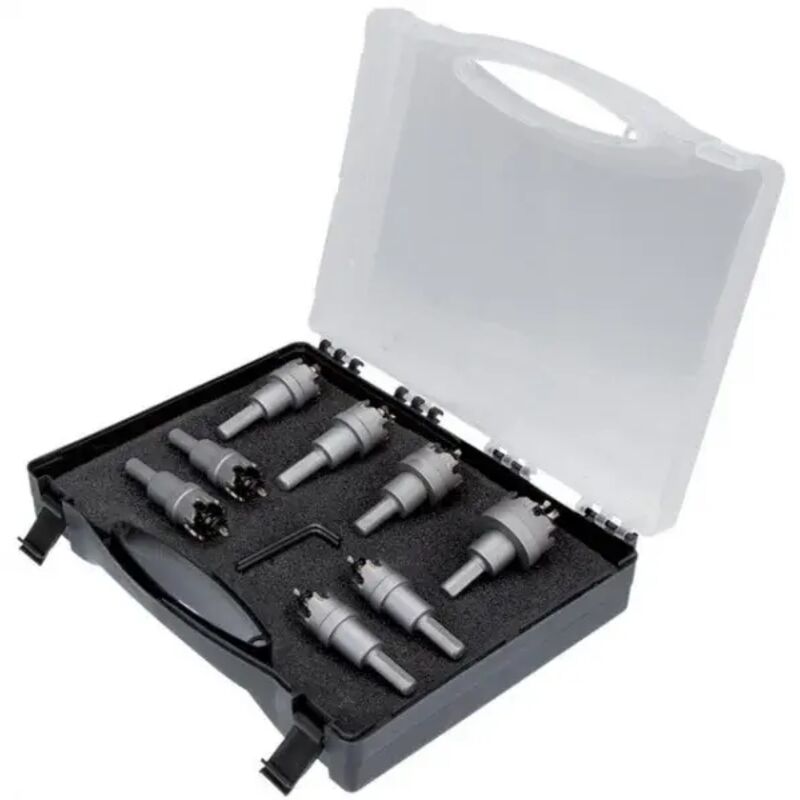foto del prodotto fervi f019 008 set di seghe a tazza per metallo 8 pz.