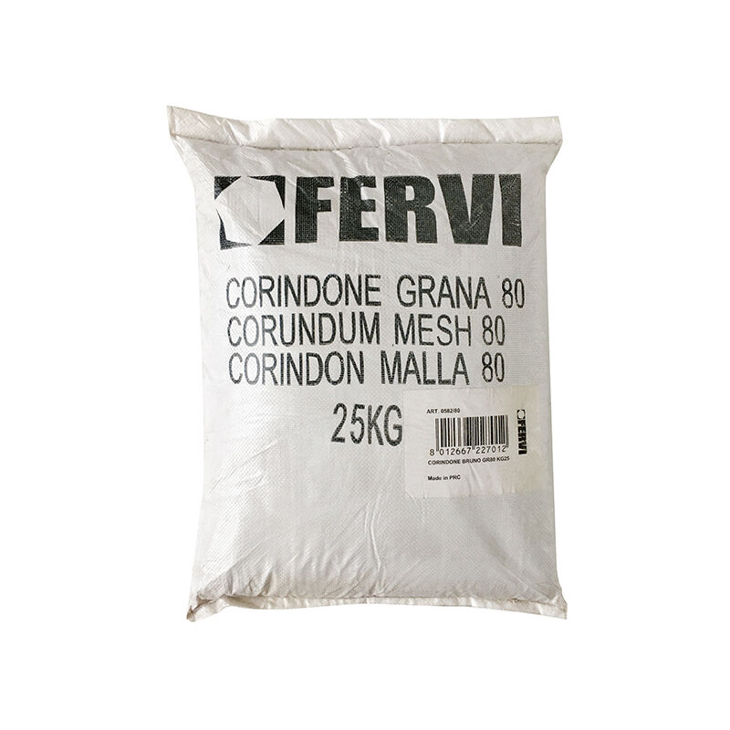 foto del prodotto fervi graniglia sacco da 25 kg di corindone grana 80 per sabbiatrice 0582 80
