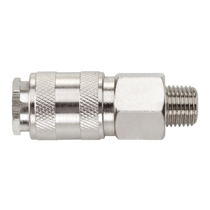 foto del prodotto fervi kit 2 rubinetti rapido universali filetto 3 8 maschio per aria compressa 0785 2m