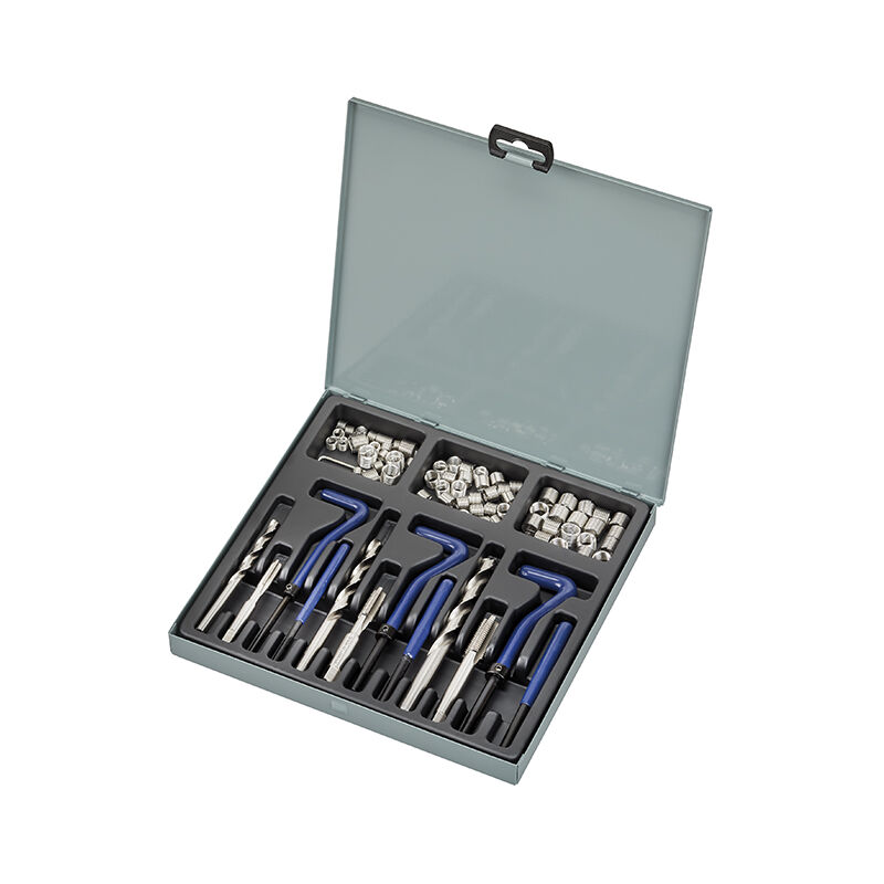 foto del prodotto fervi kit assortimeno riparazione metrici m6 m10 inox 87 pz e011c